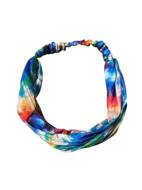 Gradient Tie Dye Wide Cotton Stretch Headband Hair Accessory